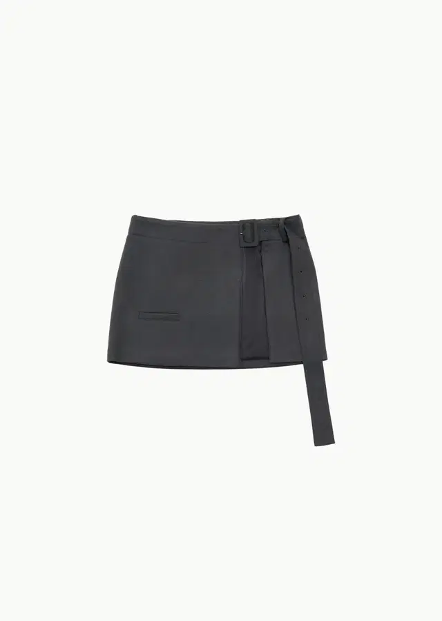 아모멘토 솔리드 울 벨트 스커트 SOLID WOOL BELT SKIRT