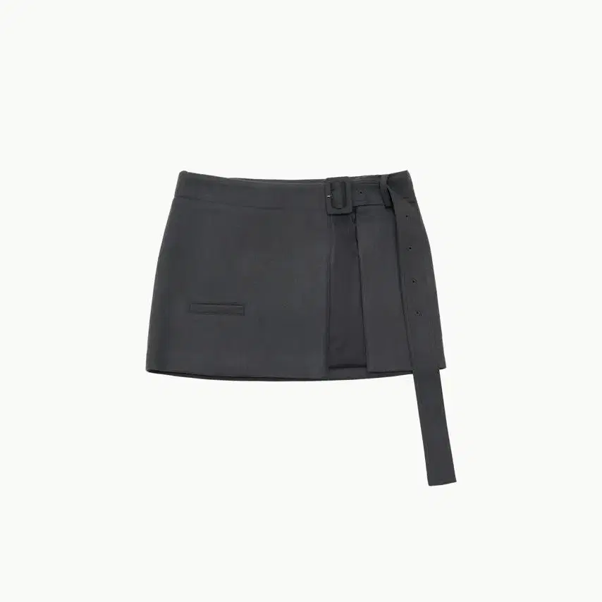 아모멘토 솔리드 울 벨트 스커트 SOLID WOOL BELT SKIRT