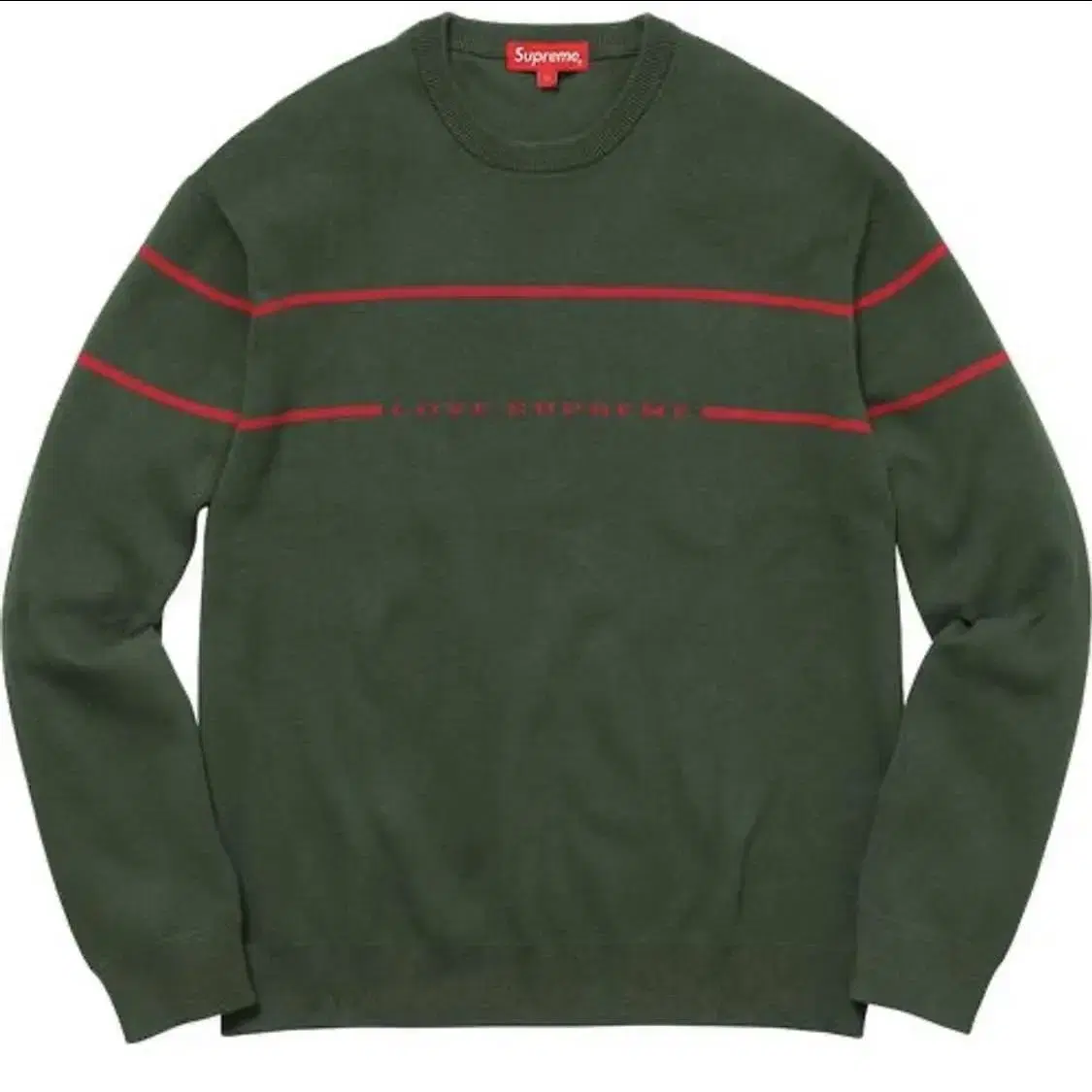 [M] Supreme Love Supreme Sweater Olive FW17