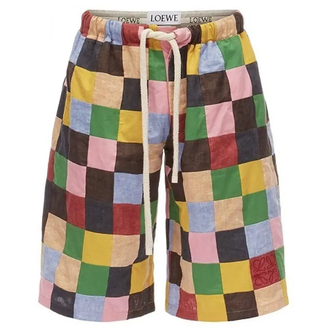 [S] Loewe Patchwork cotton shorts multicolor