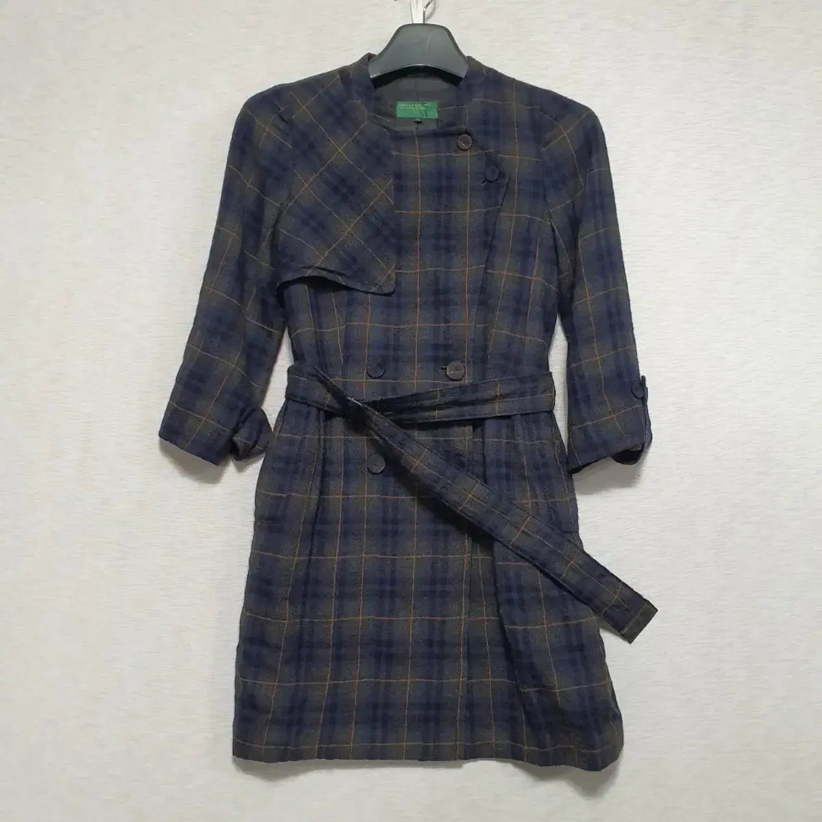 Benetton Wool Check Belt ONEPIECE 90-1105