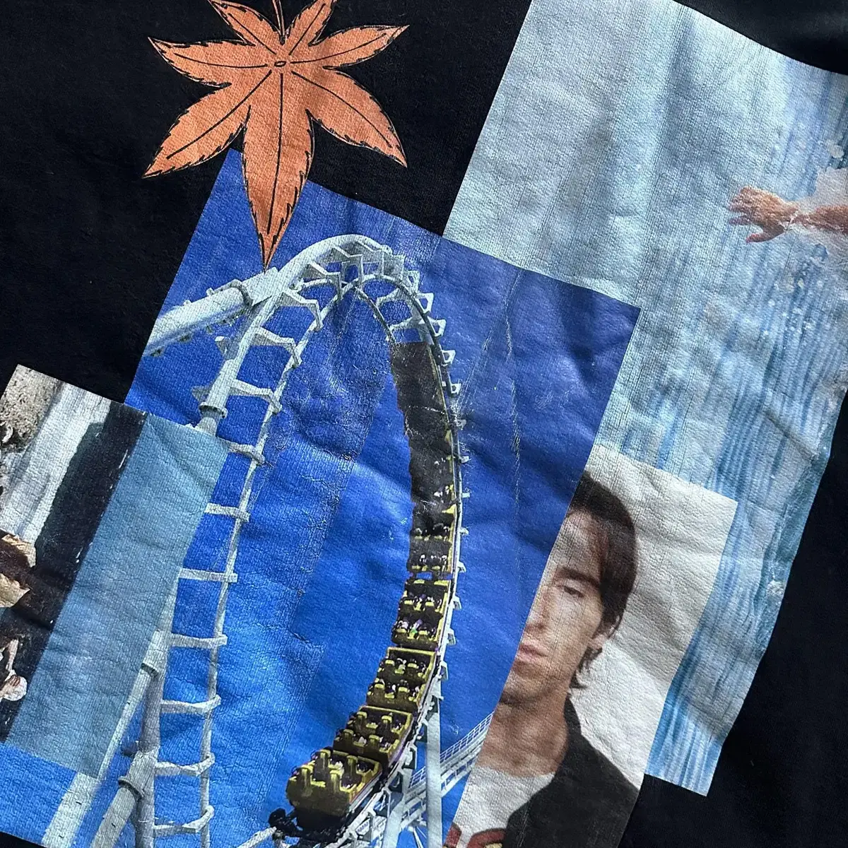 [M] 15SS 라프시몬스 RAF SIMONS 롤러코스터 맨투맨 블랙