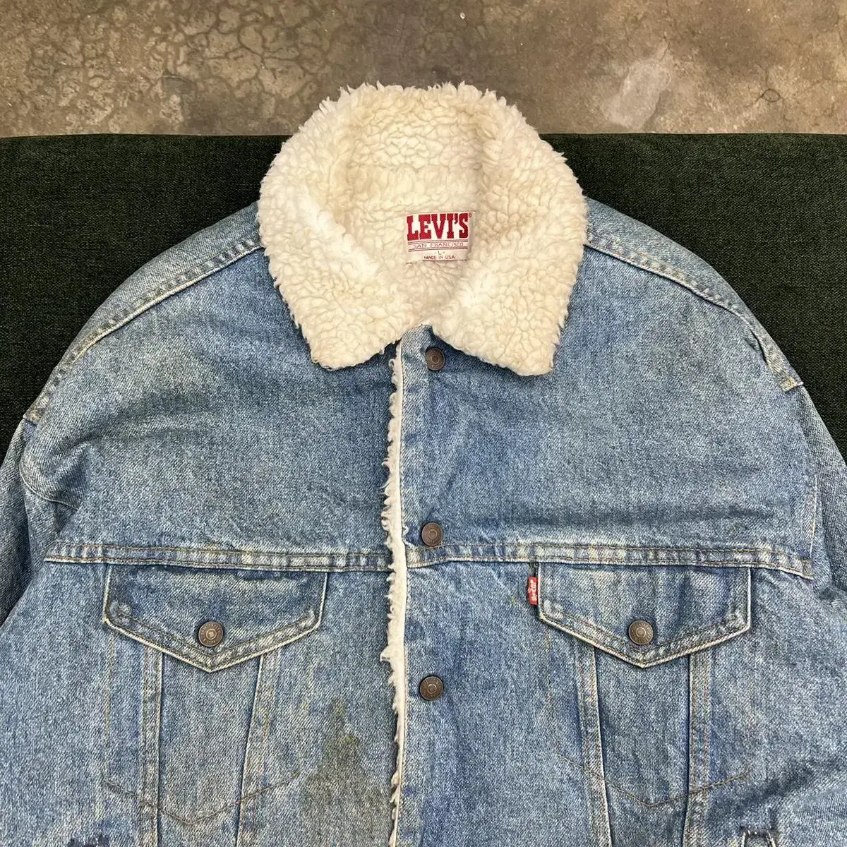 빈티지 80s Levis 리바이스 셰르파 데님자켓