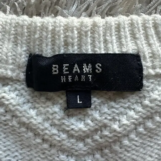 [L] 빔즈 BEAMS Heart 패턴 니트