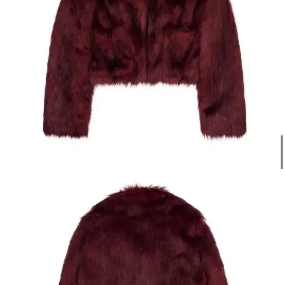 배디 버건디 퍼자켓 badee flecked ash fur jacket