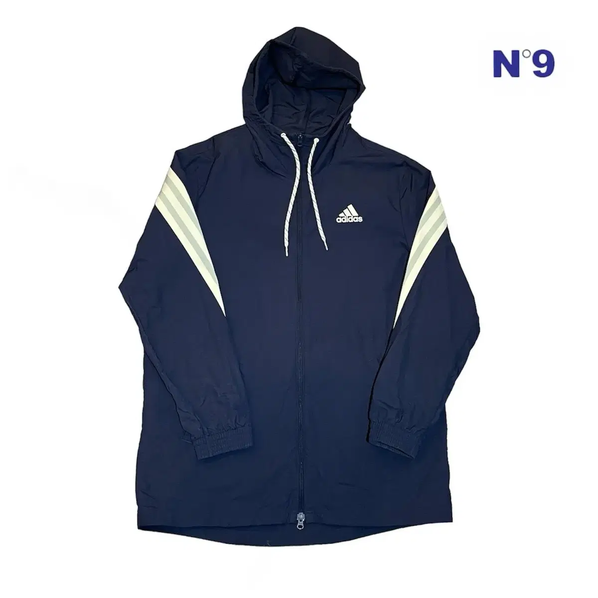 (No.9) Adidas 아디다스 스트링포인트 네이비 후드 바람막이 L