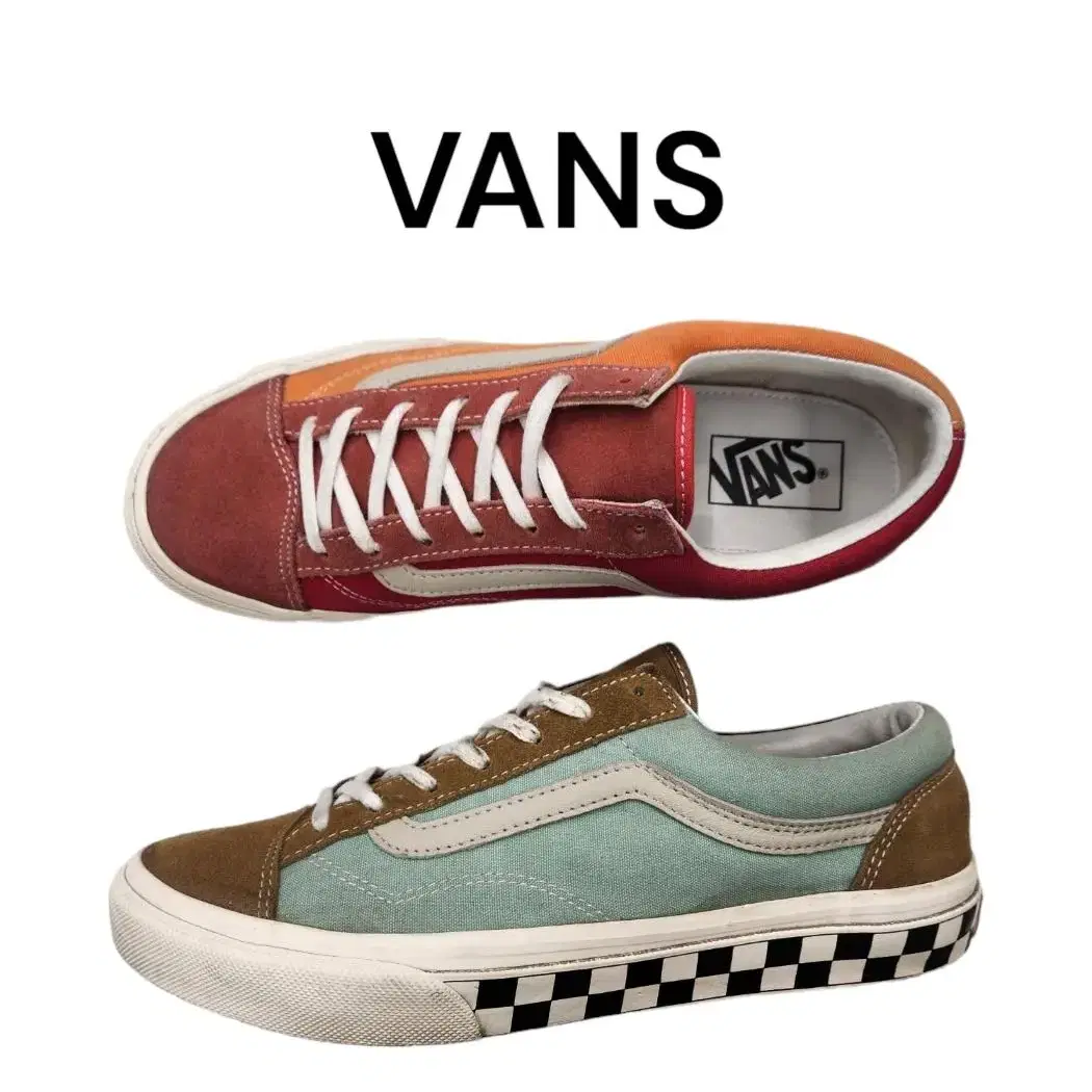 [255] VANS 반스 V360G 올드스쿨 멀티체커 스웨이드 스니커즈