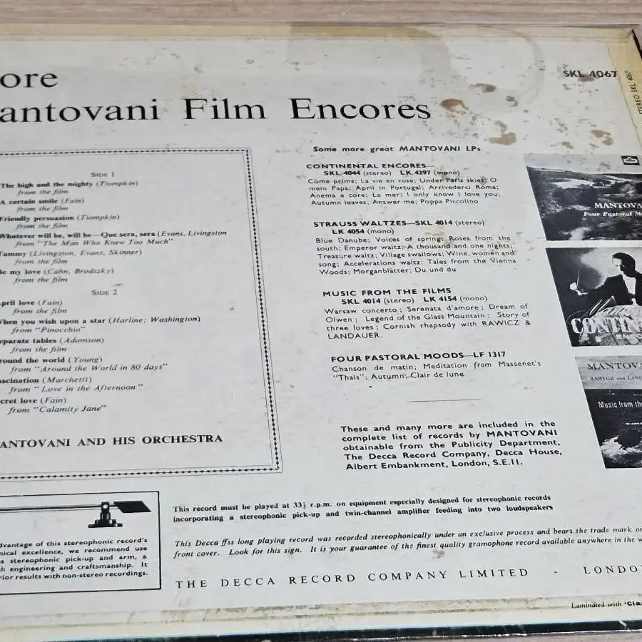 More Mantovani Film Encores (수입LP)