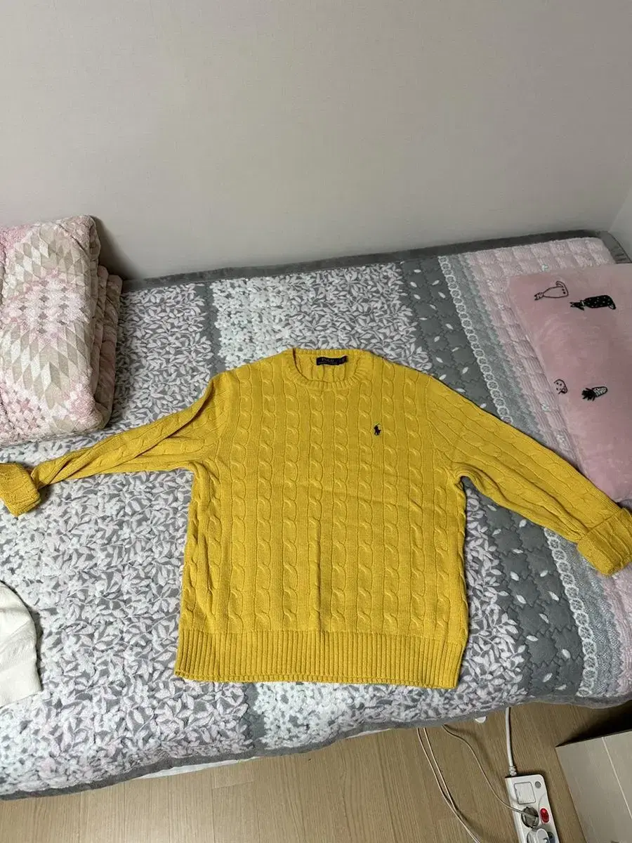 Polo yellow knit sells