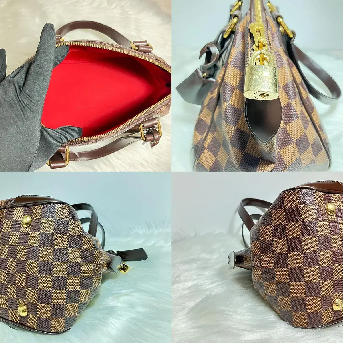 루이비통 Louis Vuitton 다미에 에벤 캔버스 베로나 PM 토트백