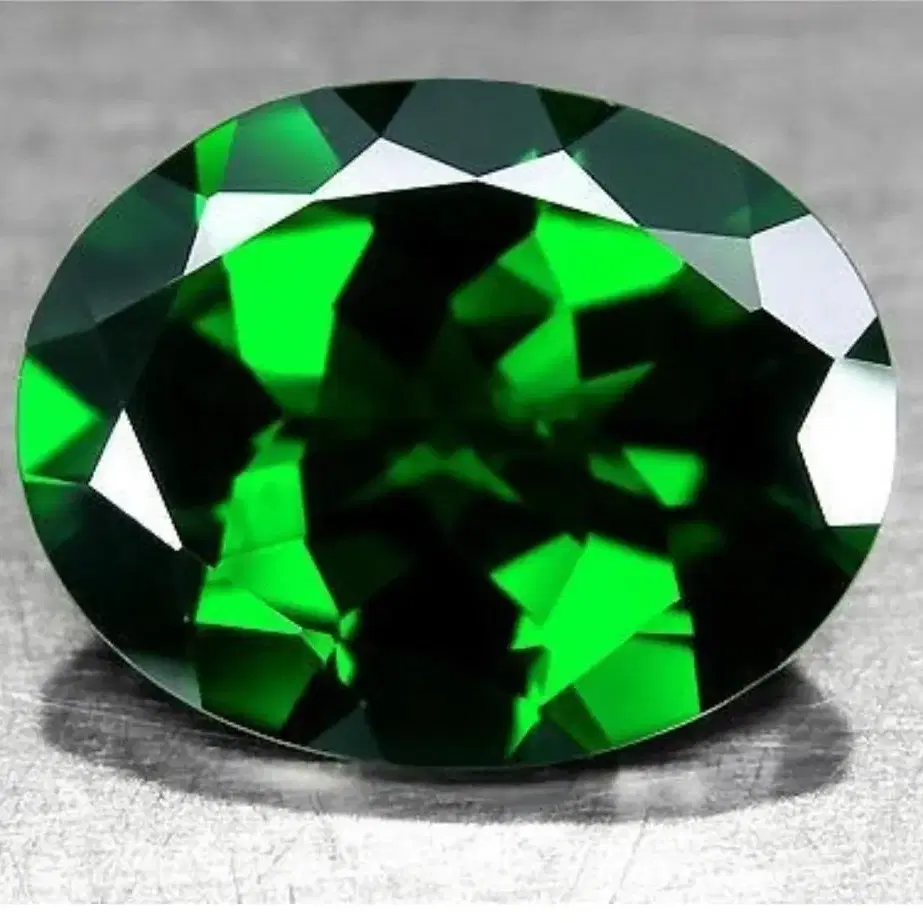 새제품 천연원석 반지 다이옵사이드 (Diopside) 사이즈조절 하트