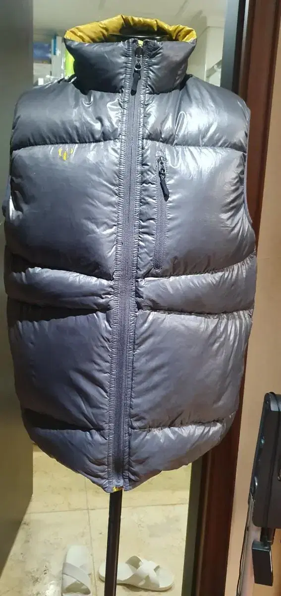 100% fur reversible padded vest