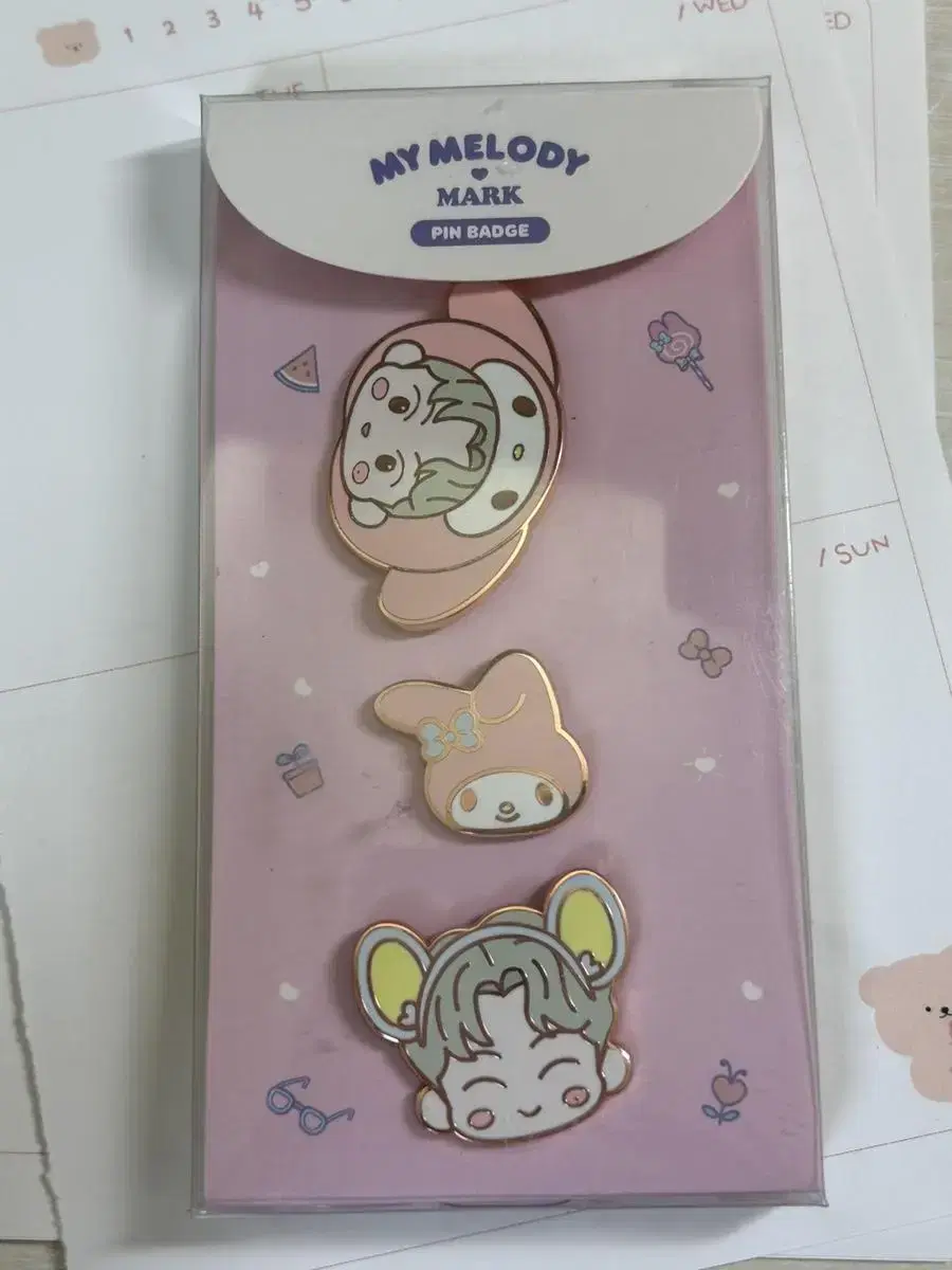 Nct mark san rio badge cost wts