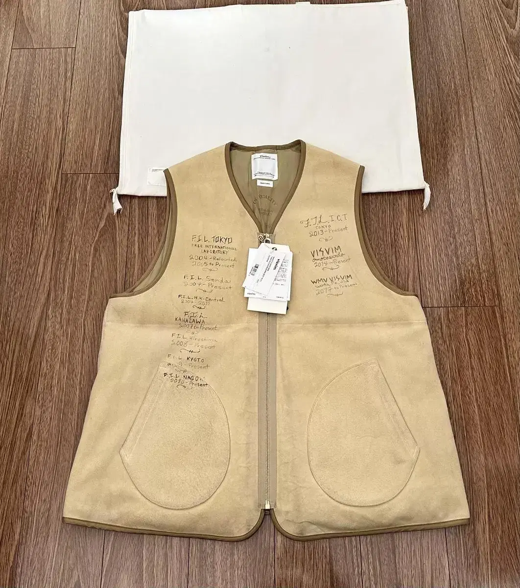 VISVIM 21AW TANA DEERSKIN DOWN VEST