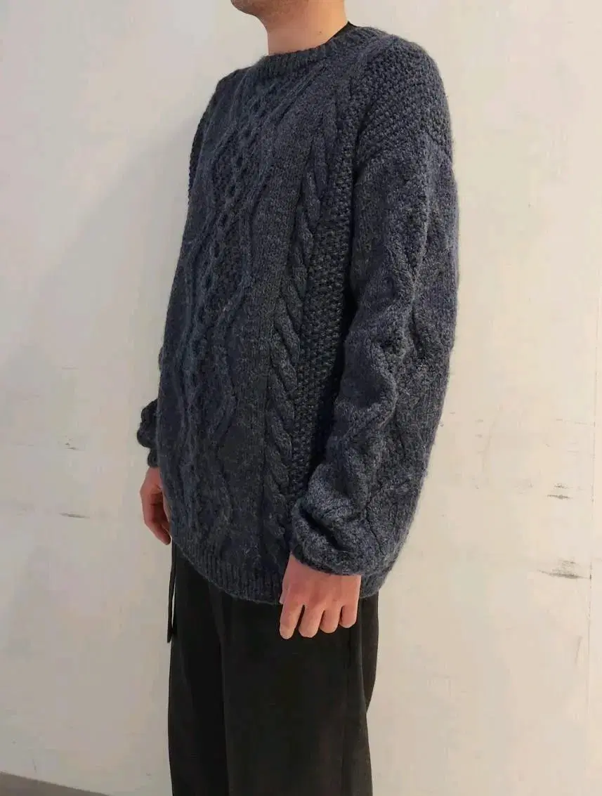 Handwoven Mockneck Heavyweight Wool Knit