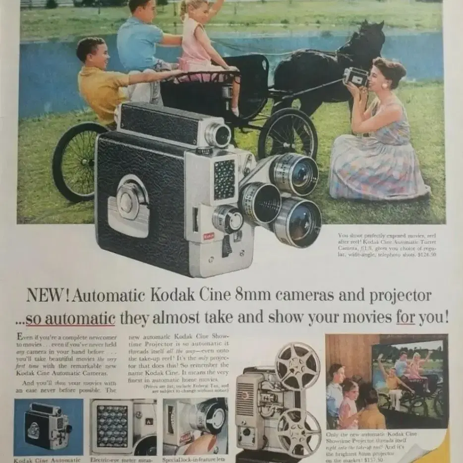 빈티지 코닥 Kodak Cine Automatic 렌즈3개장착 무비카메라