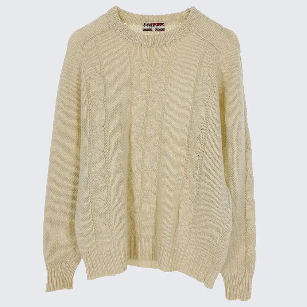 [Men's 100] MacGregor Cable Knit Sweater Wool Vintage (18871)