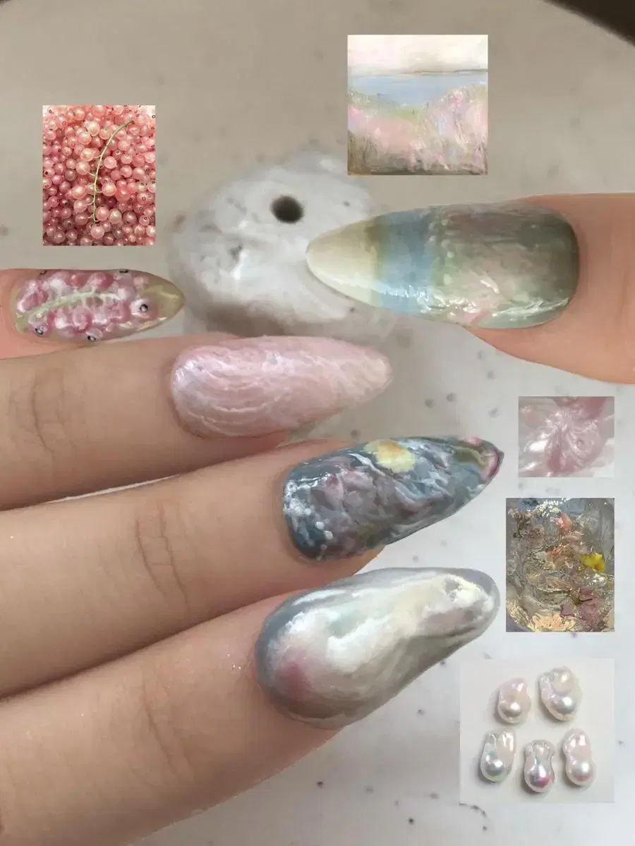 a fluffy quilt nails (네일팁)