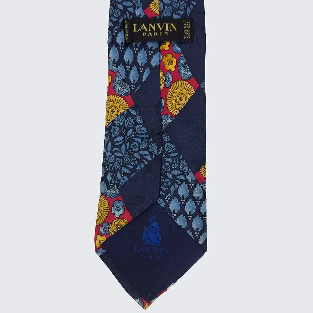 랑방 LANVIN 기하학패턴 넥타이 실크 빈티지 클래식 (18884)