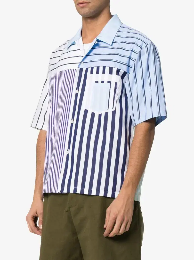 Maison margiela patchwork striped shirt