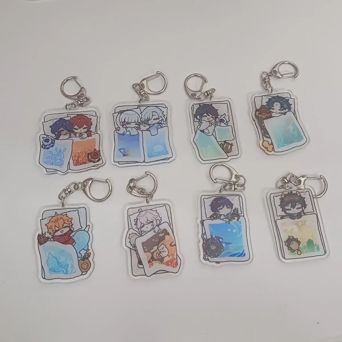 Genshin Impact keyring sell Palm Wanderer Kamisato kazuha Tartaglia Diluc Venti