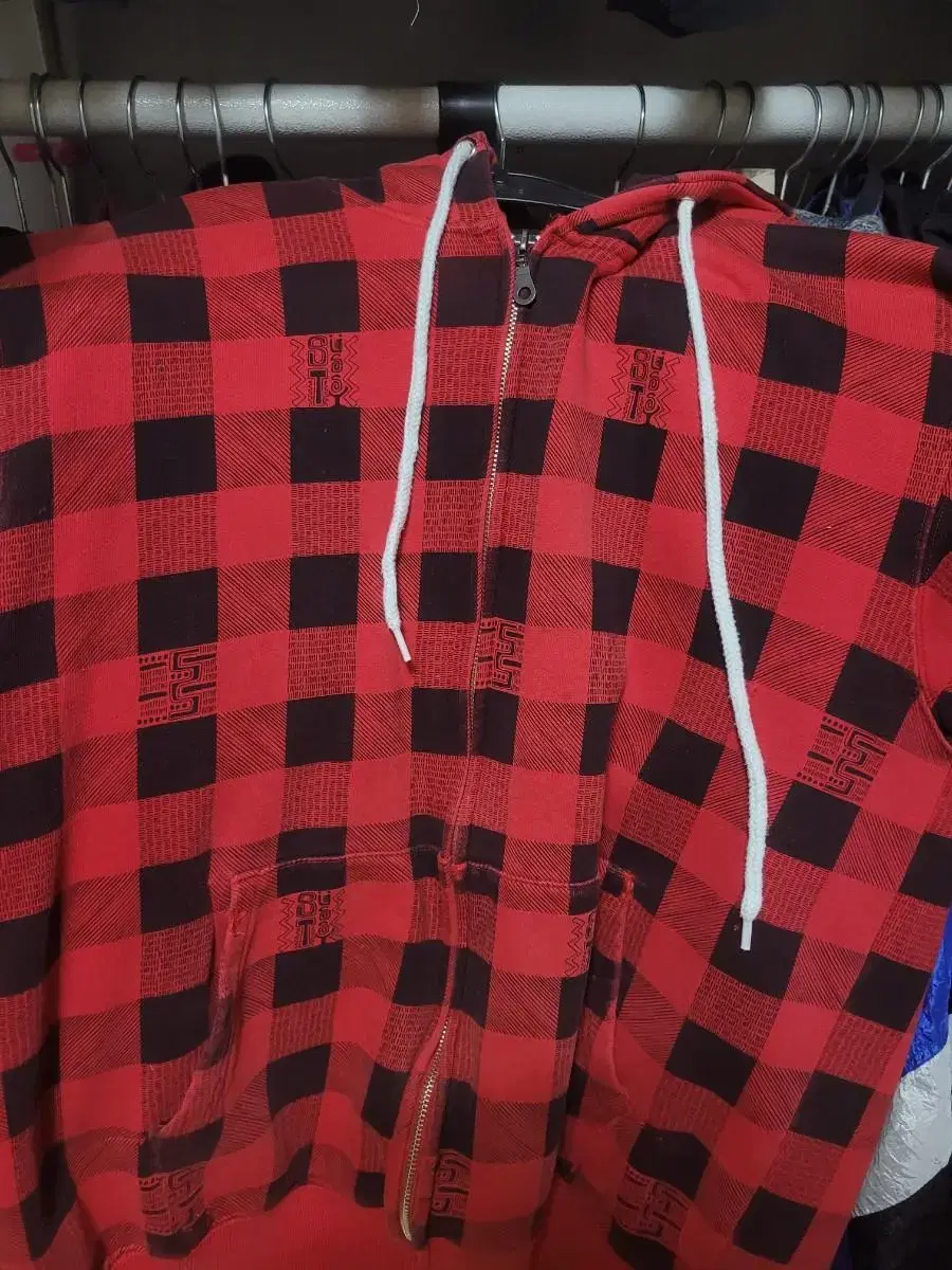 Stussy Plaid Hoodie Zip Up