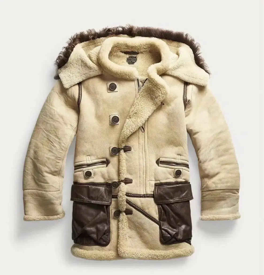 WLL RRL B7 WLL Shearling Hooded Coat