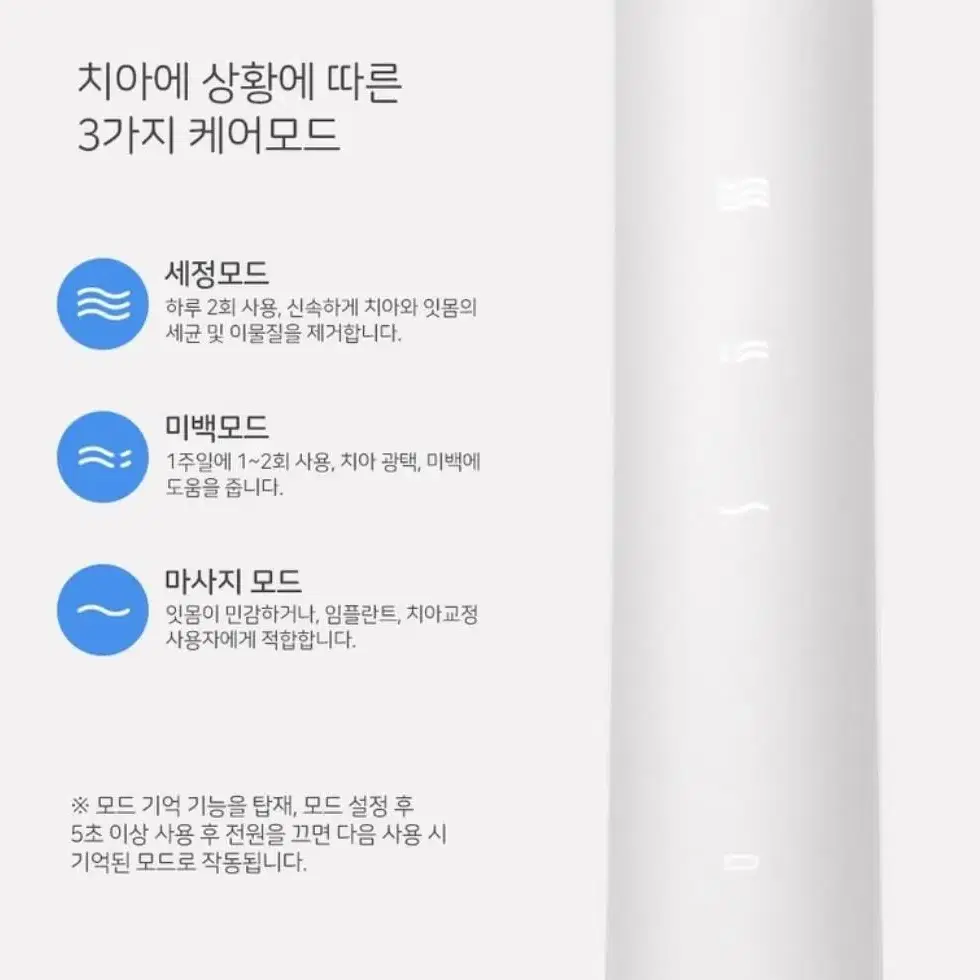 [미사용&새제품] 시노링크 음파 전동칫솔 화이트 (보관스크레치 있음)