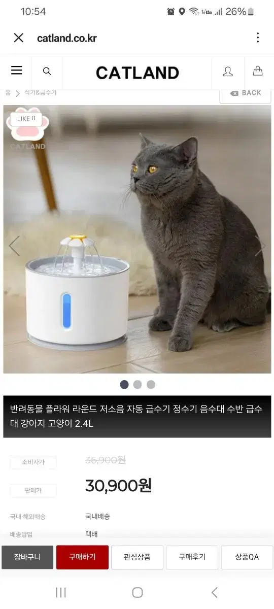 애견정수기(필터3개포함)