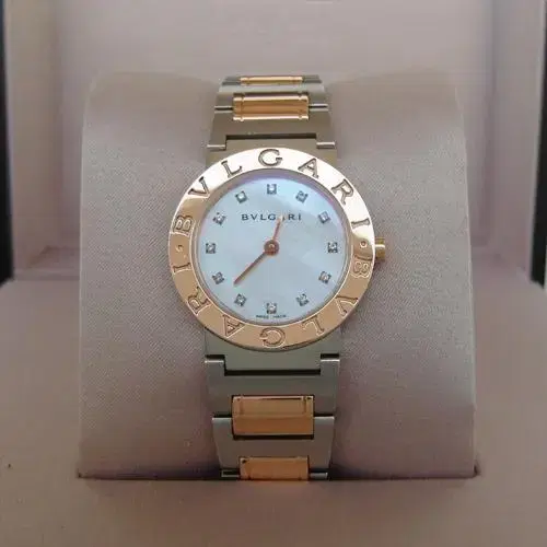 불가리 불가리불가리 BB26SG 자개판 12P다이아 18K핑크골드콤비 26mm 사진 1