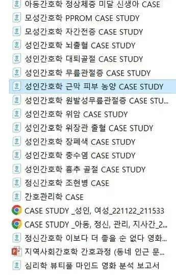 간호학과 간호과정 CASE 케이스 스터디 팔아요!