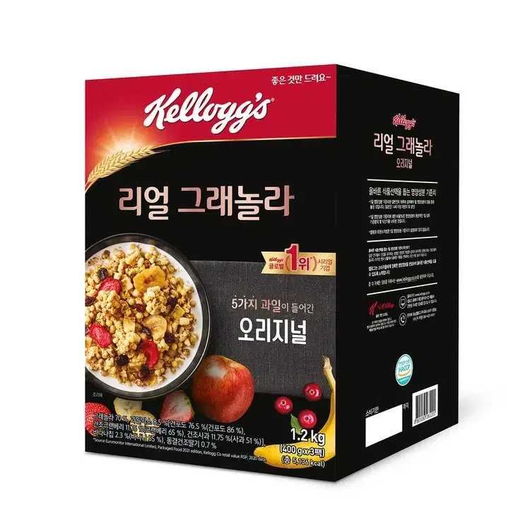 켈로그 리얼 그래놀라 400g x 3개입