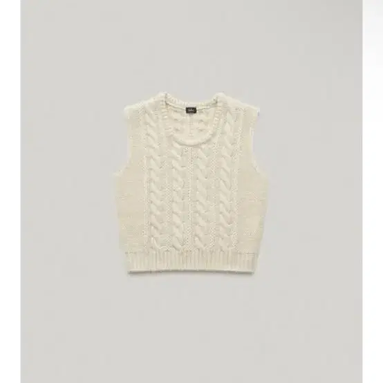 더바넷 니트 조끼 pope cable knit vest