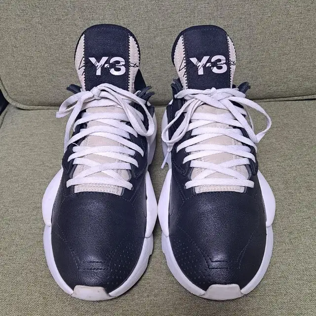 Y-3 카이와 남성 운동화 260-265 블랙+화이트