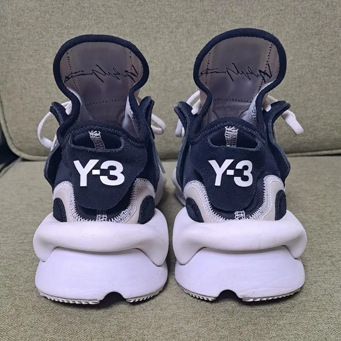 Y-3 카이와 남성 운동화 260-265 블랙+화이트