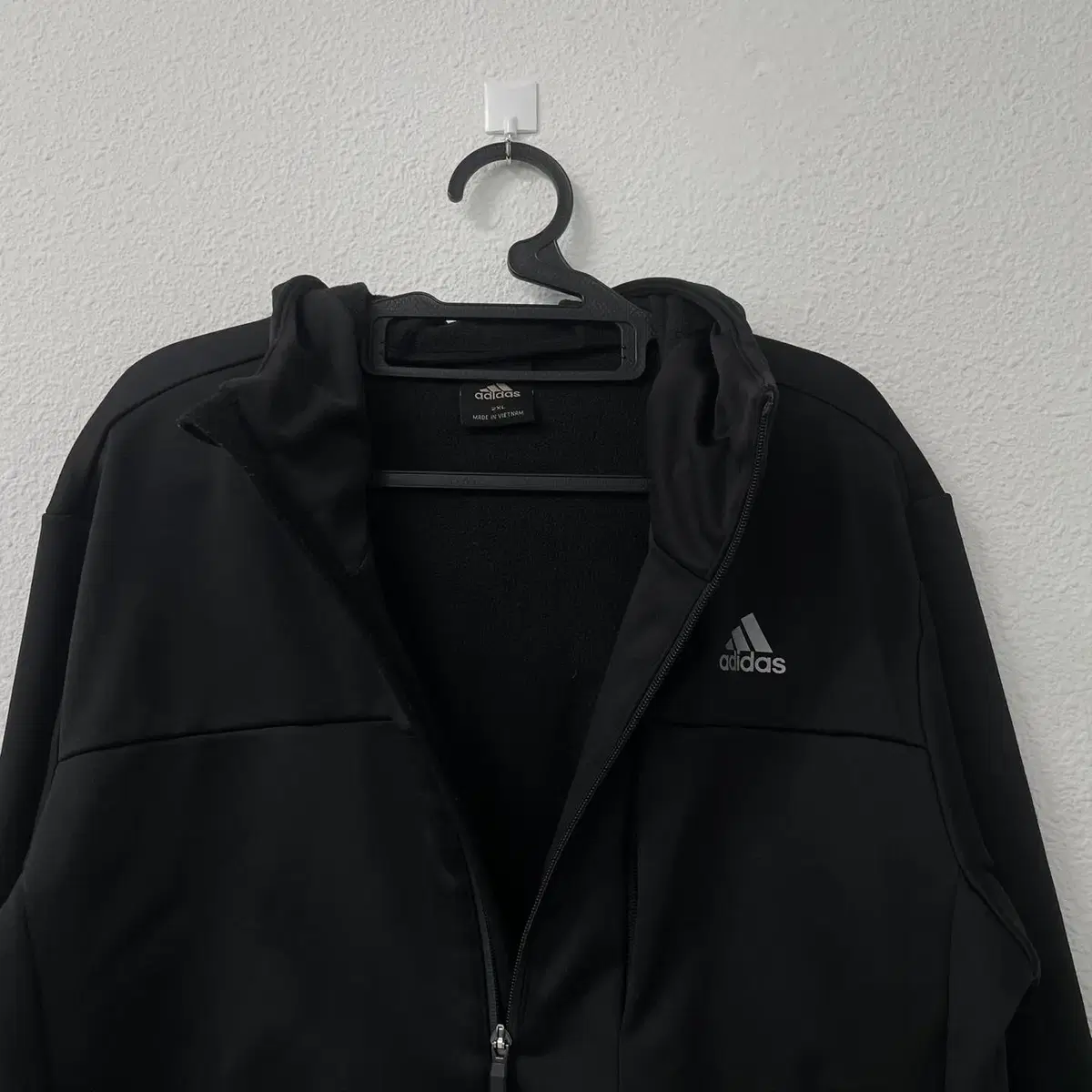 2XL 아디다스 하이브리드 기모 후드집업 N0398