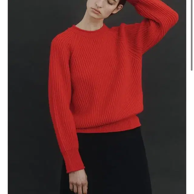 페세스 peces Full Cardigan Stitch Knit (Red