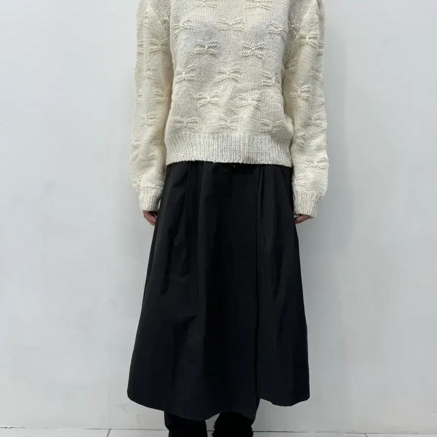 ribbon pattern puff knit