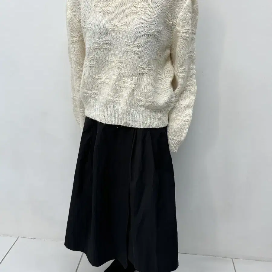 ribbon pattern puff knit