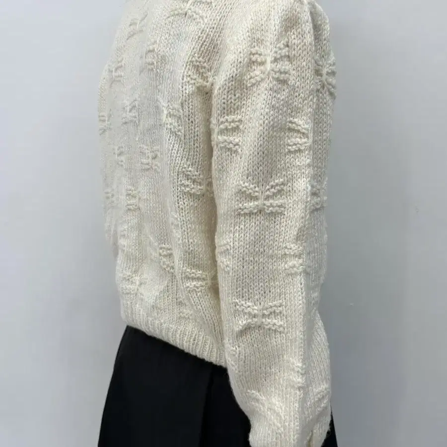 ribbon pattern puff knit