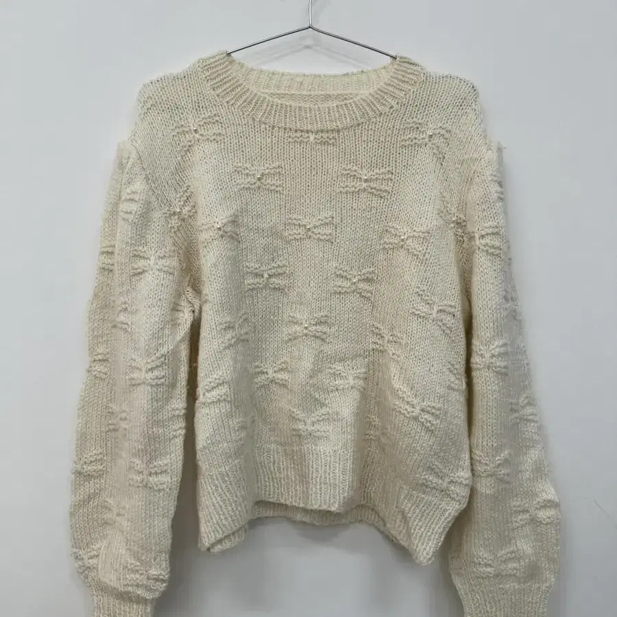 ribbon pattern puff knit