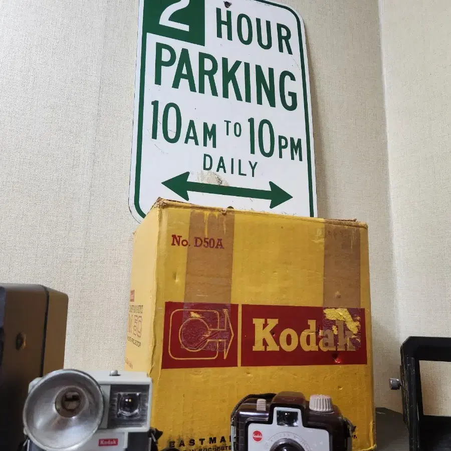 미국 콜렉션한 주물 오리지널 LA 1 Hour Parking Sign