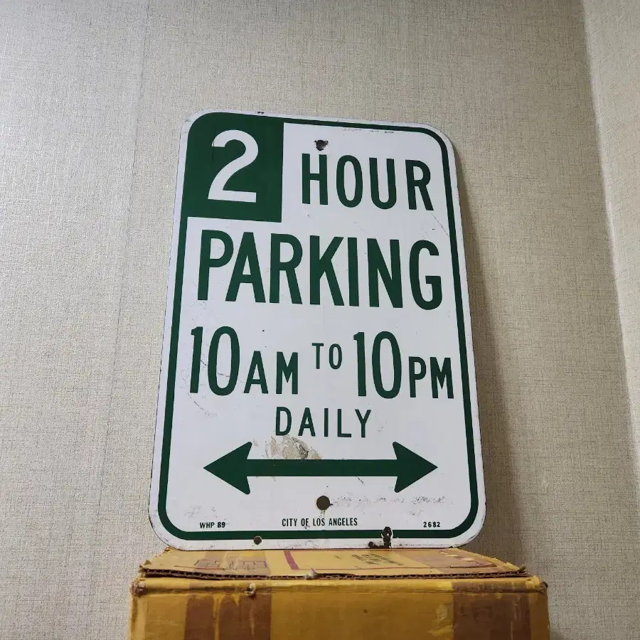 미국 콜렉션한 주물 오리지널 LA 1 Hour Parking Sign