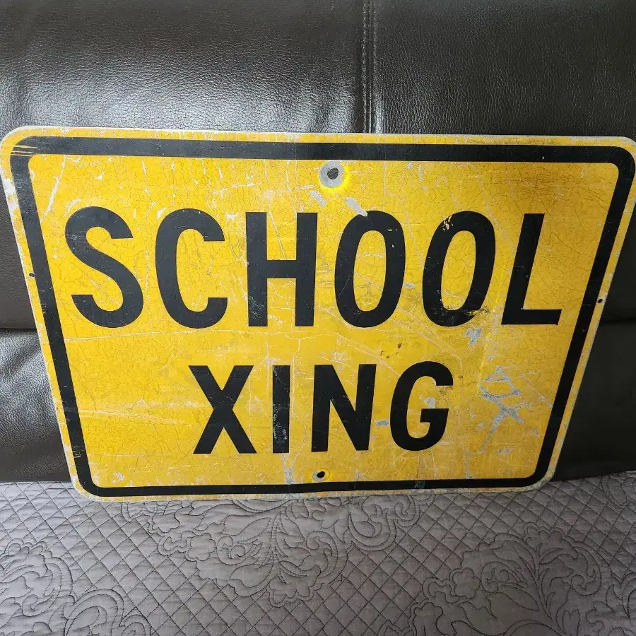 미국 주물 오리지널 KEEP RIGHT,  SCHOOL XING 사인