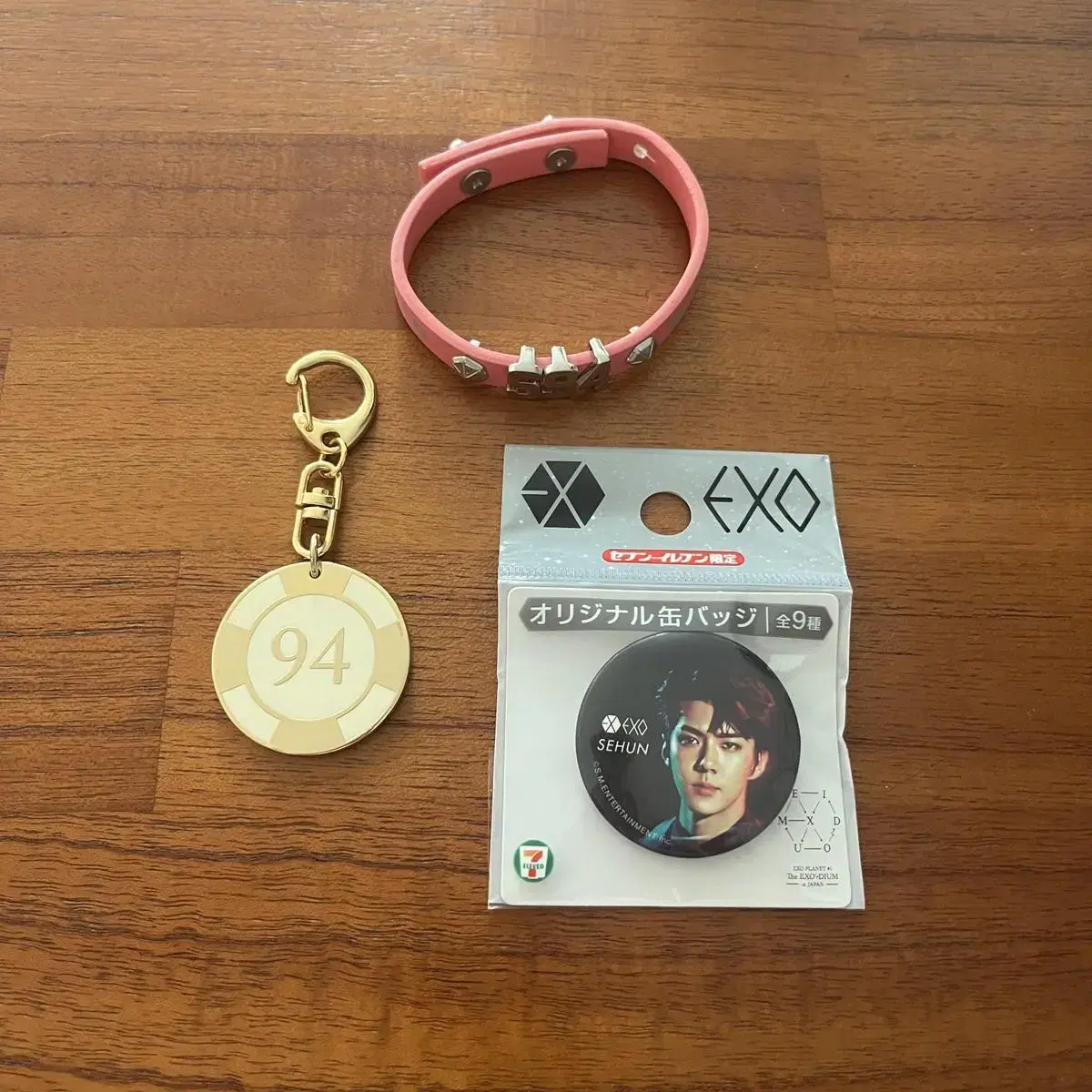 EXO EXO sehun Goods Lotto keyring Charm Bracelet Badge