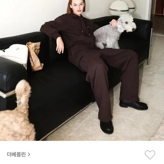 더베를린 23 fw 후드집업 브라운 셋업