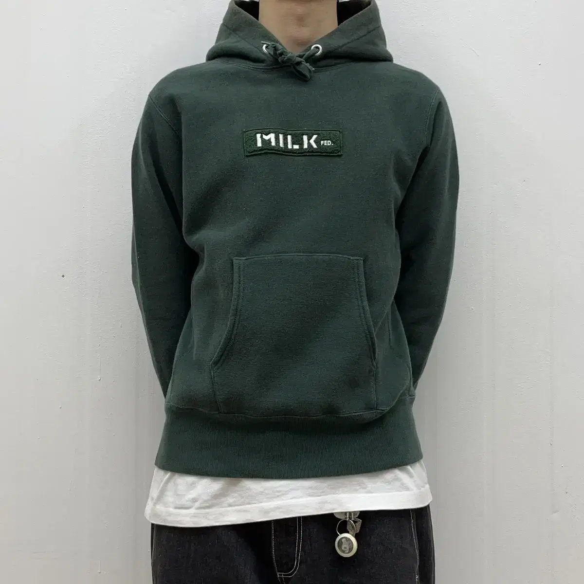 [M] Champion X MilkFED Logo Reverse Weave Hoodie