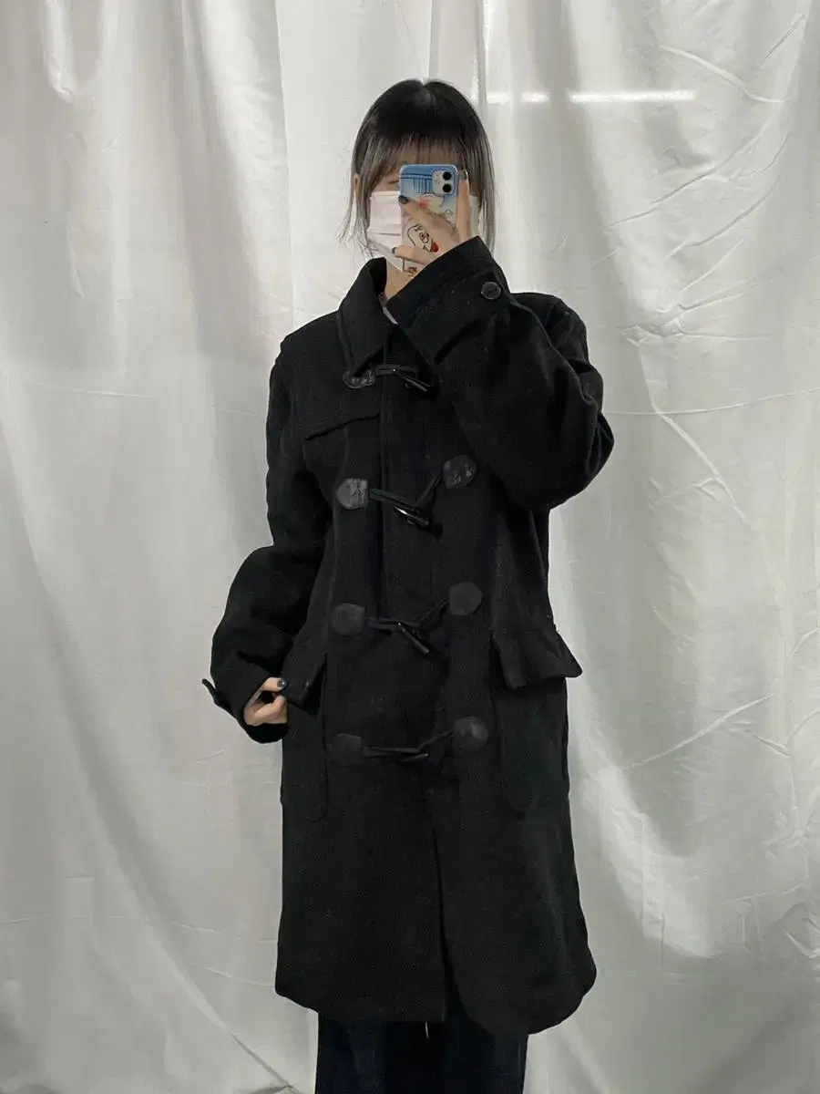 UGIZ Duffel Coat Tteokbokki Coat Charcoal 100