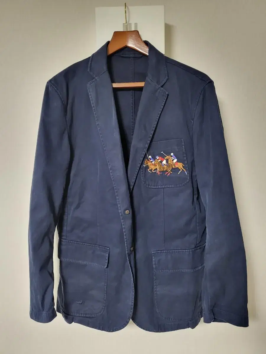 Polo Embroidered Cotton Blazer 40R