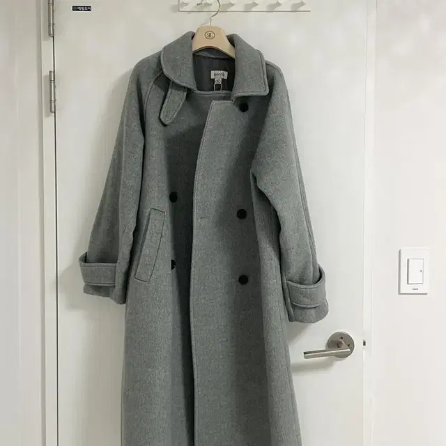 시엔느 Mils Wool Double Coat (Mint Grey)